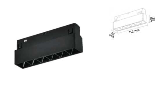Ledim Magnet Armatür Siyah Kompakt Lensli 6W / LDM6611