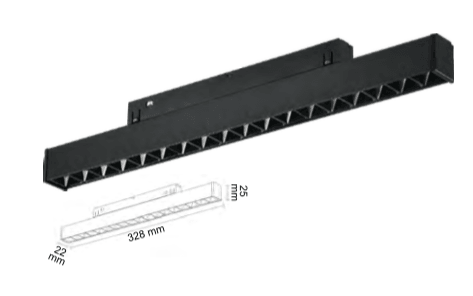Ledim Magnet Armatür Siyah Kompakt Lensli 18W / LDM6613