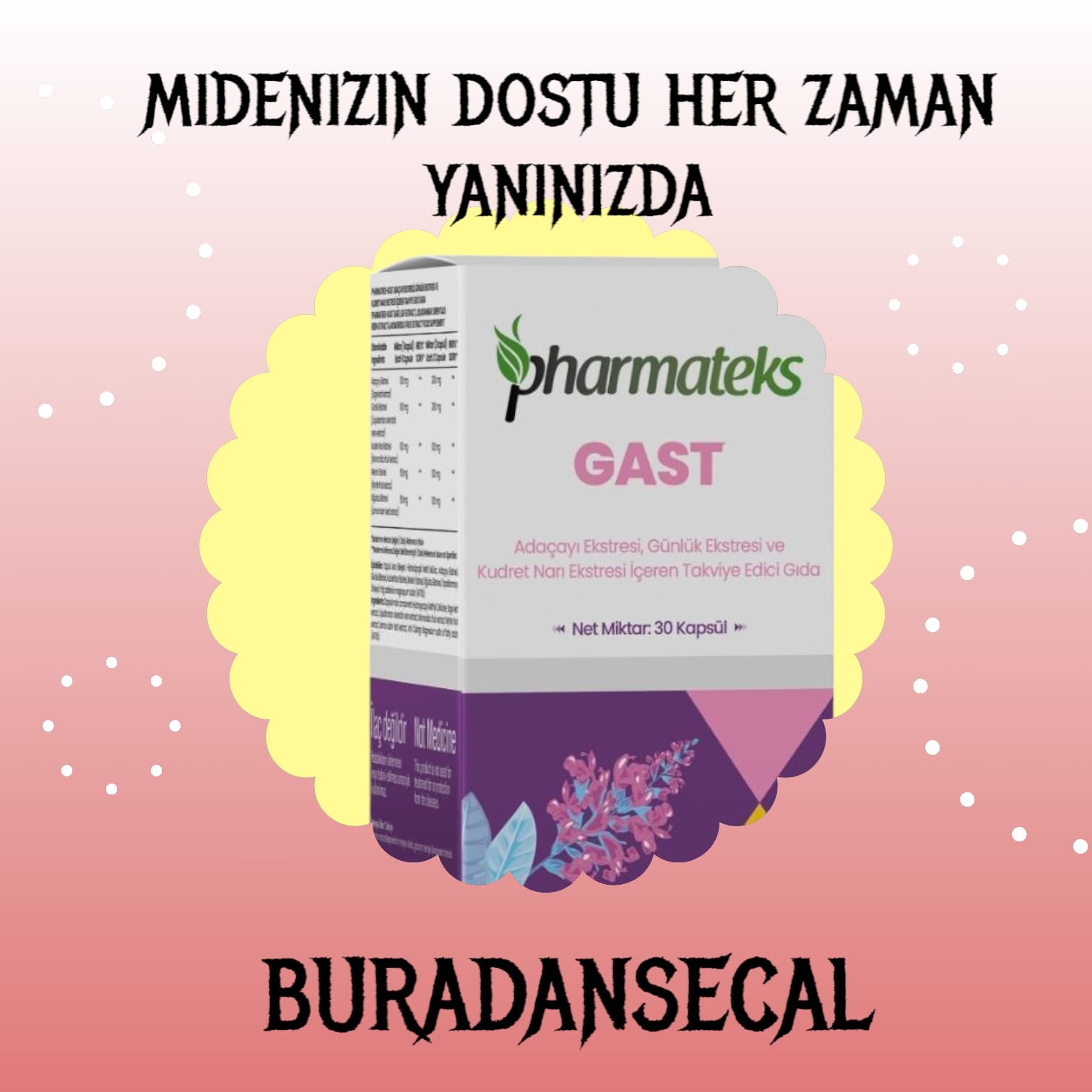 pHARMATEKS-GAST 30 KAPSÜL