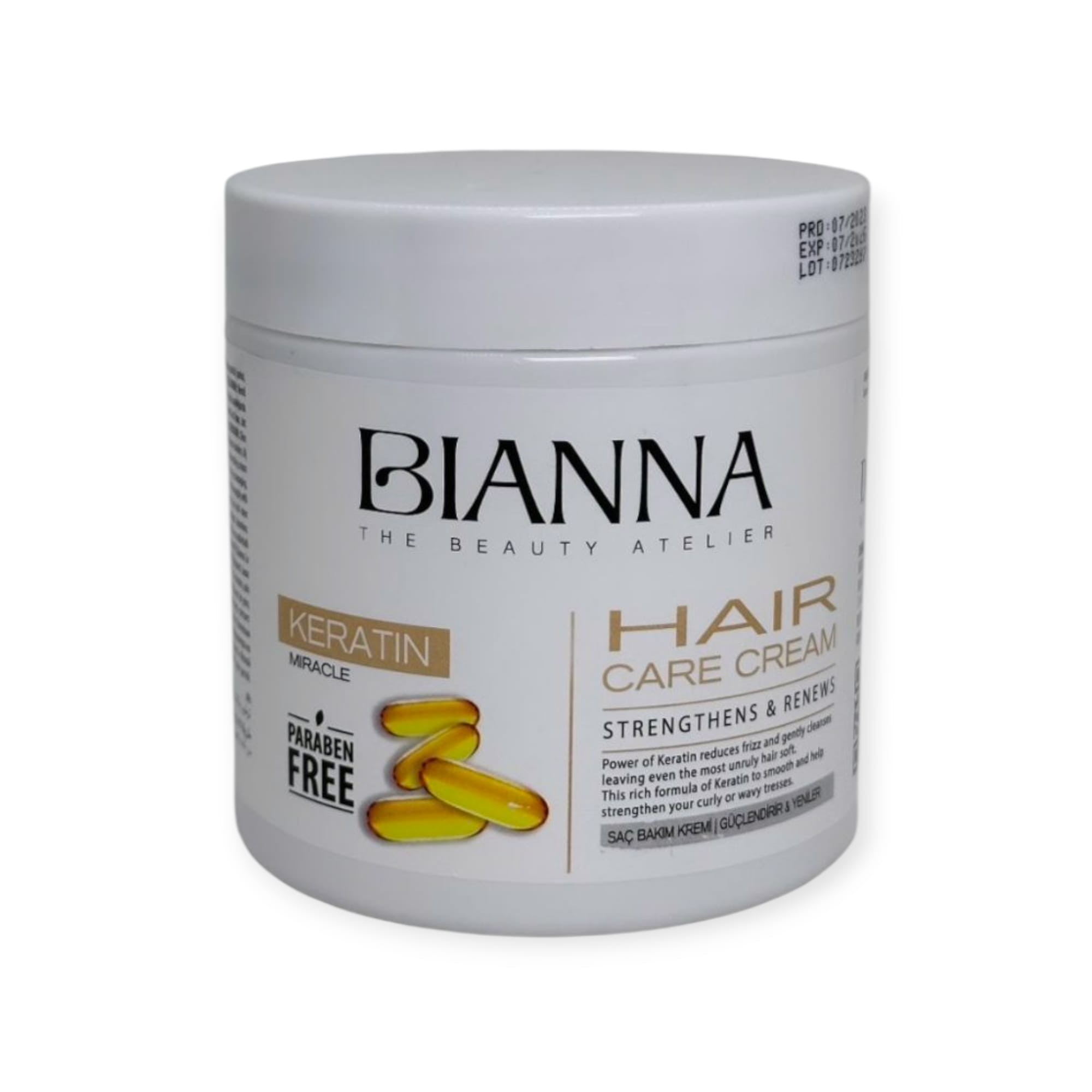BIANNA SAÇ BAKIM MASKESİ KERATİN (MİRACLE ) PARABENSİZ 500 ML
