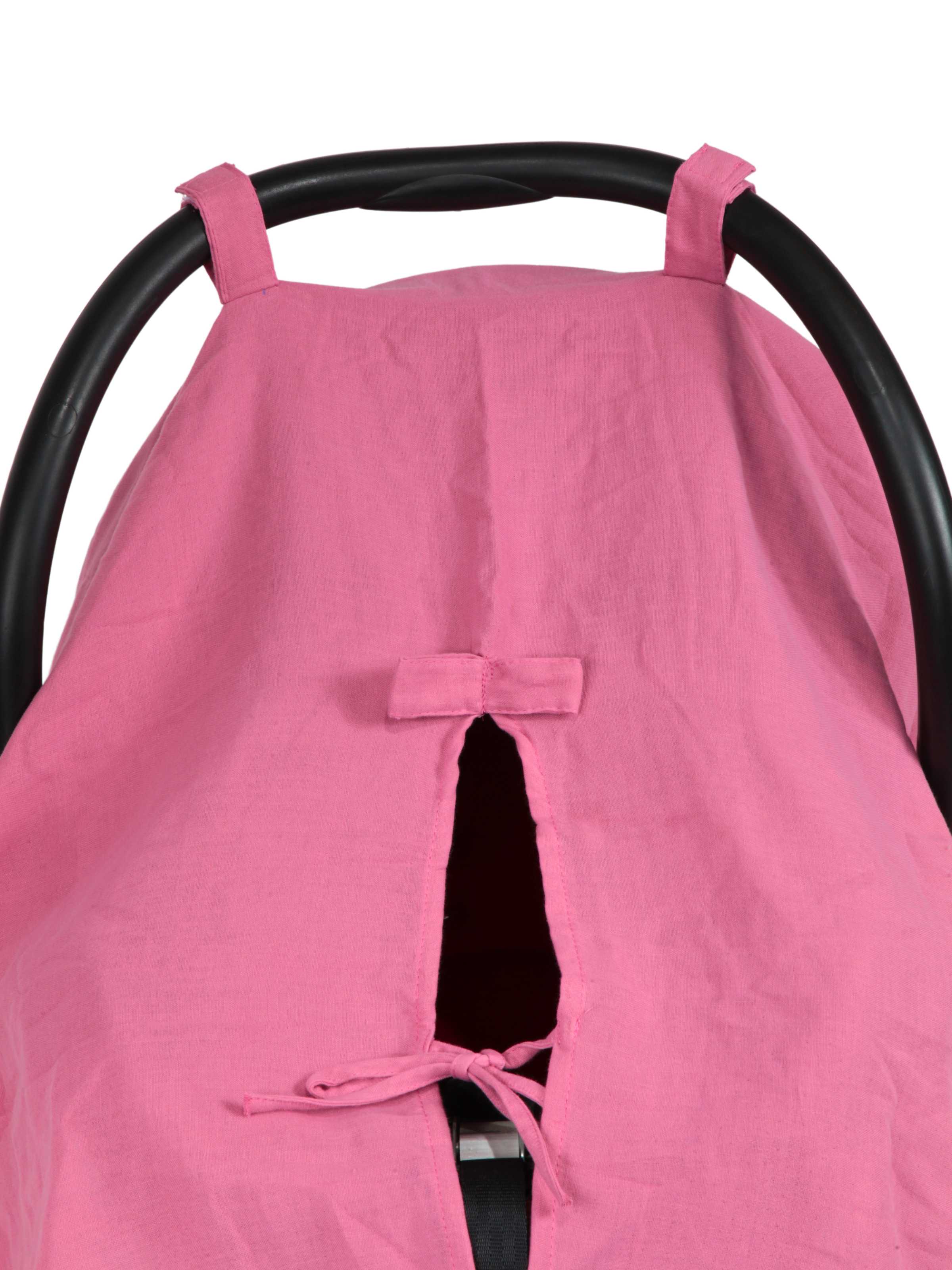 Çift Katlı Müslin Puset Örtüsü %100 Doğal Pamuklu Gül Kurusu