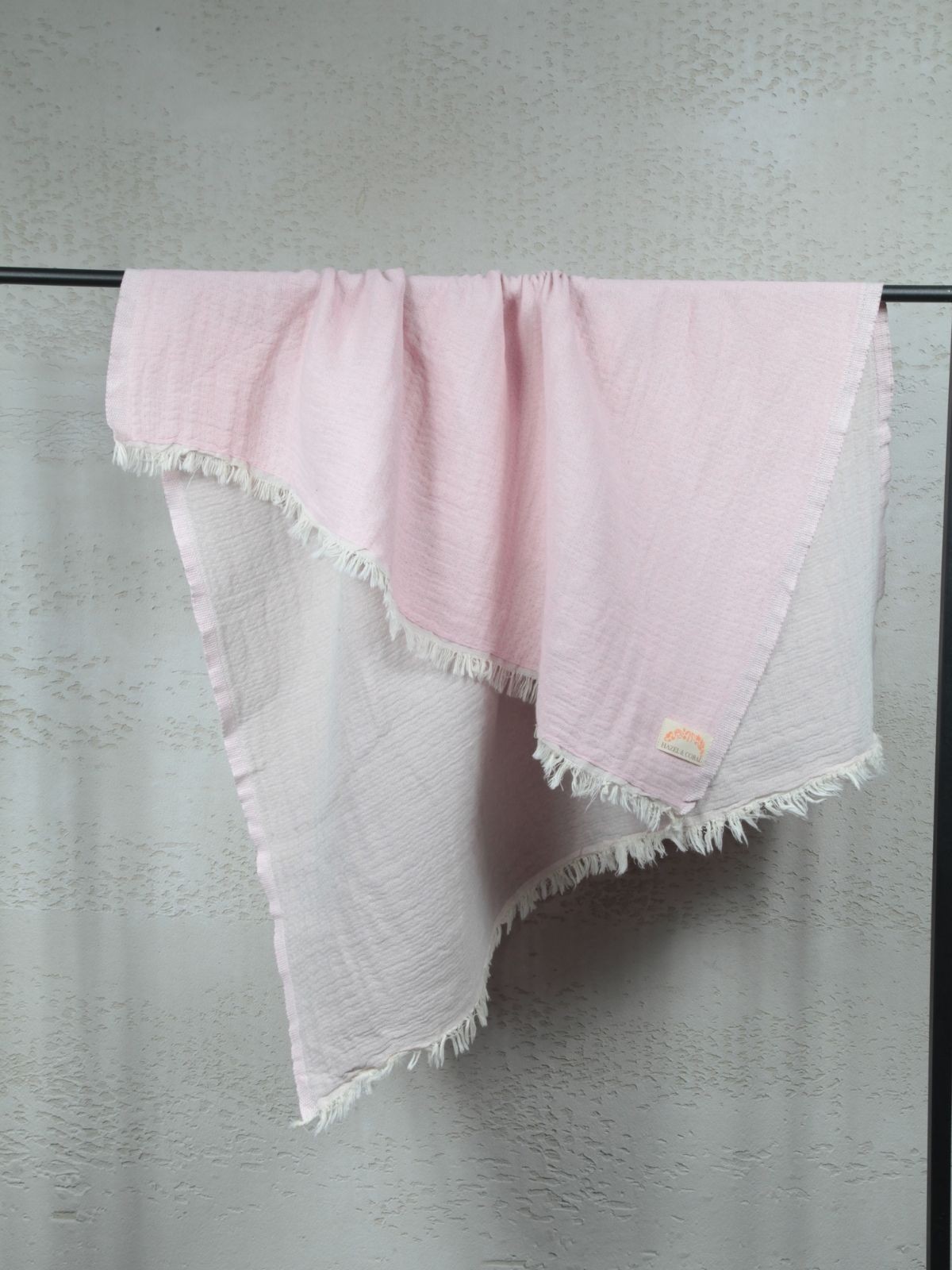 3 Katlı Müslin Bebek Havlusu Pembe