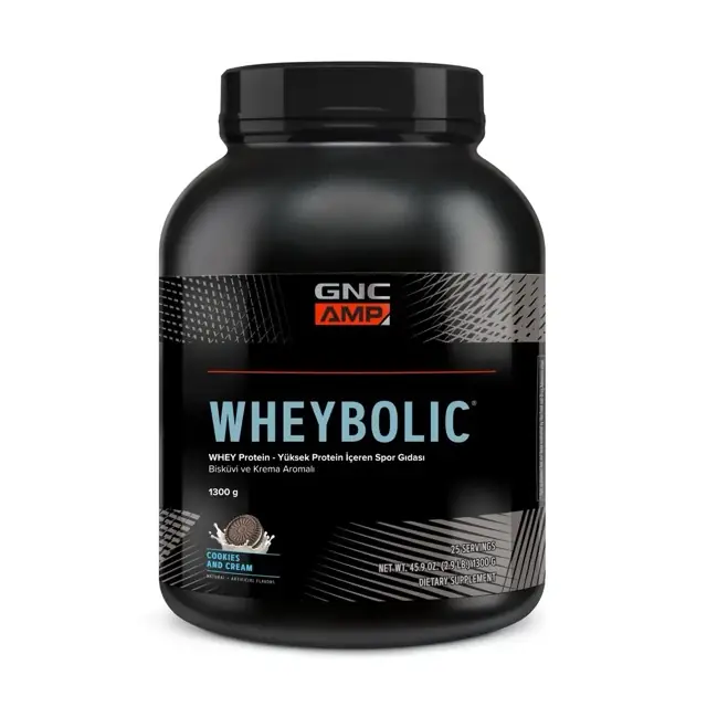 GNC AMP Wheybolic 1300 g (25 servis) Bisküvi ve Krema Aromalı