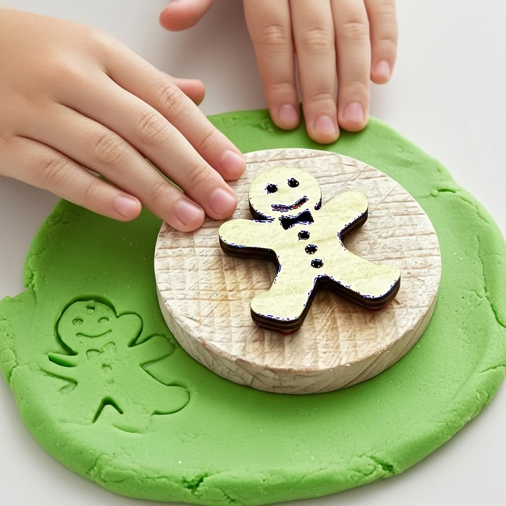 Doğal Ahşap Damga - Kurabiye Adam