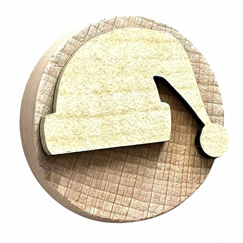 Doğal Ahşap Damga - Şapka