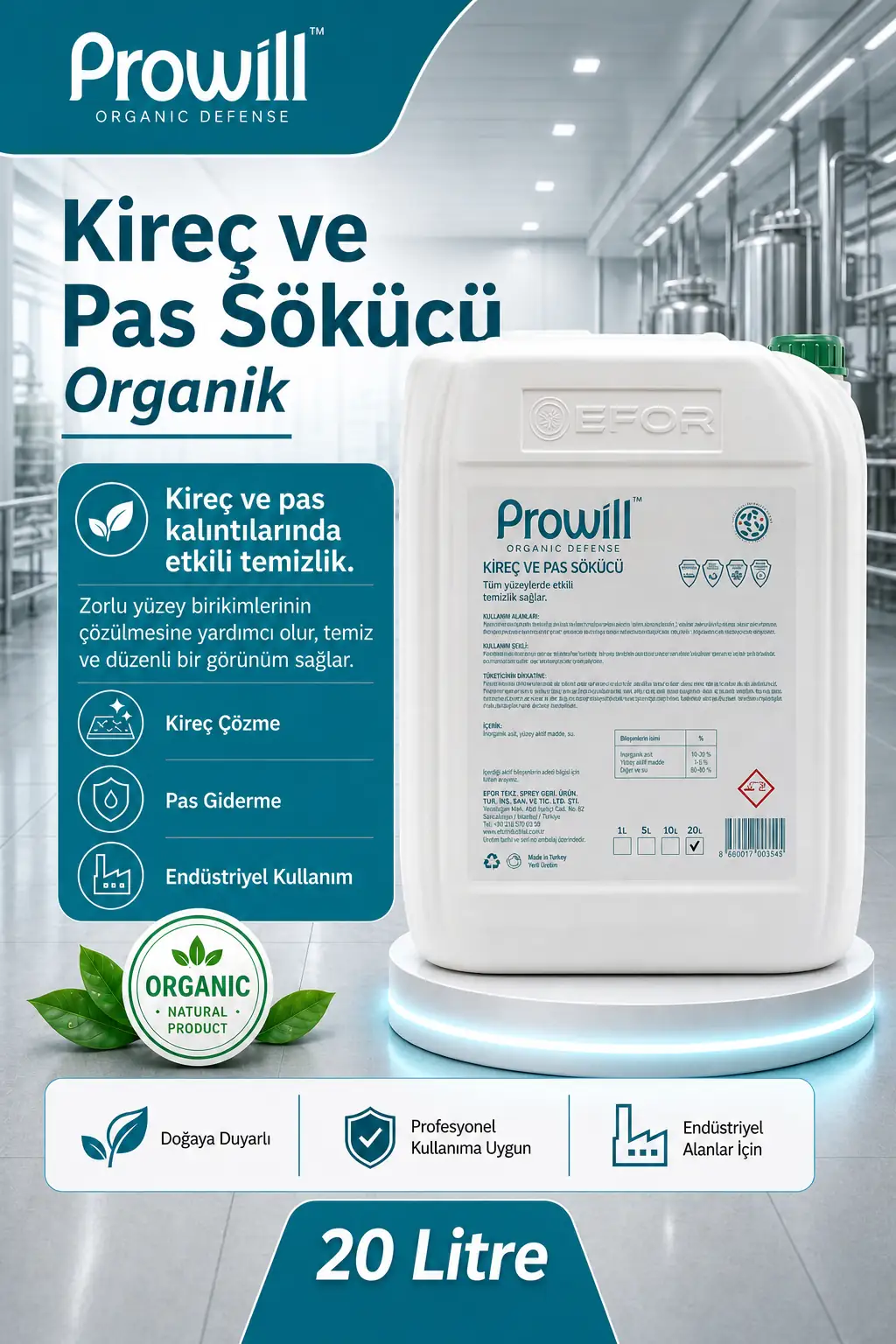 Prowill Organik Kireç ve Pas Sökücü: görsel 8