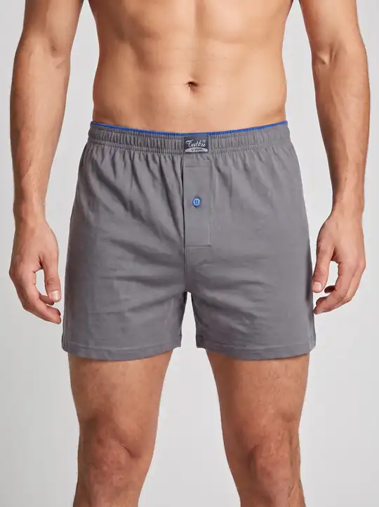 Gri penye boxer