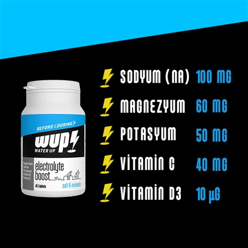 WUP Electrolyte Boost Tuz Tableti - 2x45 Tablet