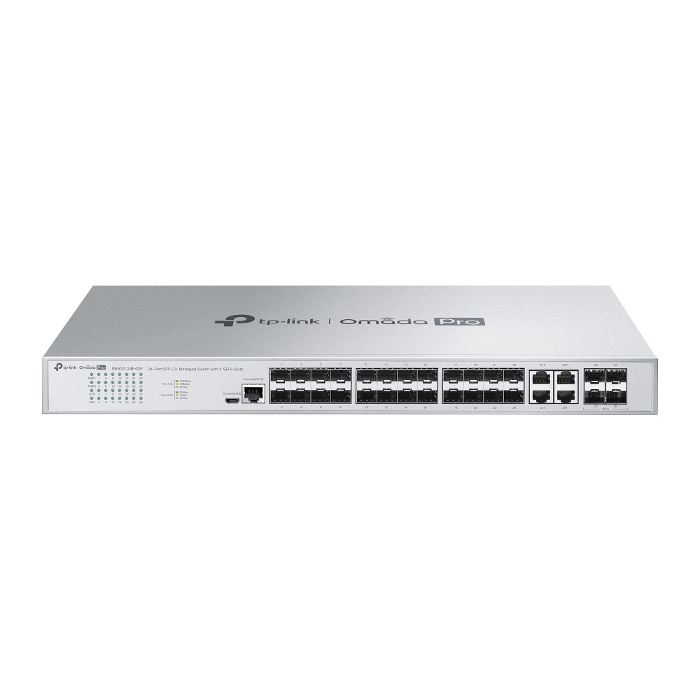 S5500-24F4XF Omada Pro 24 Port SFP L2+ Managed Switch + 4 SFP+ Yuvalı