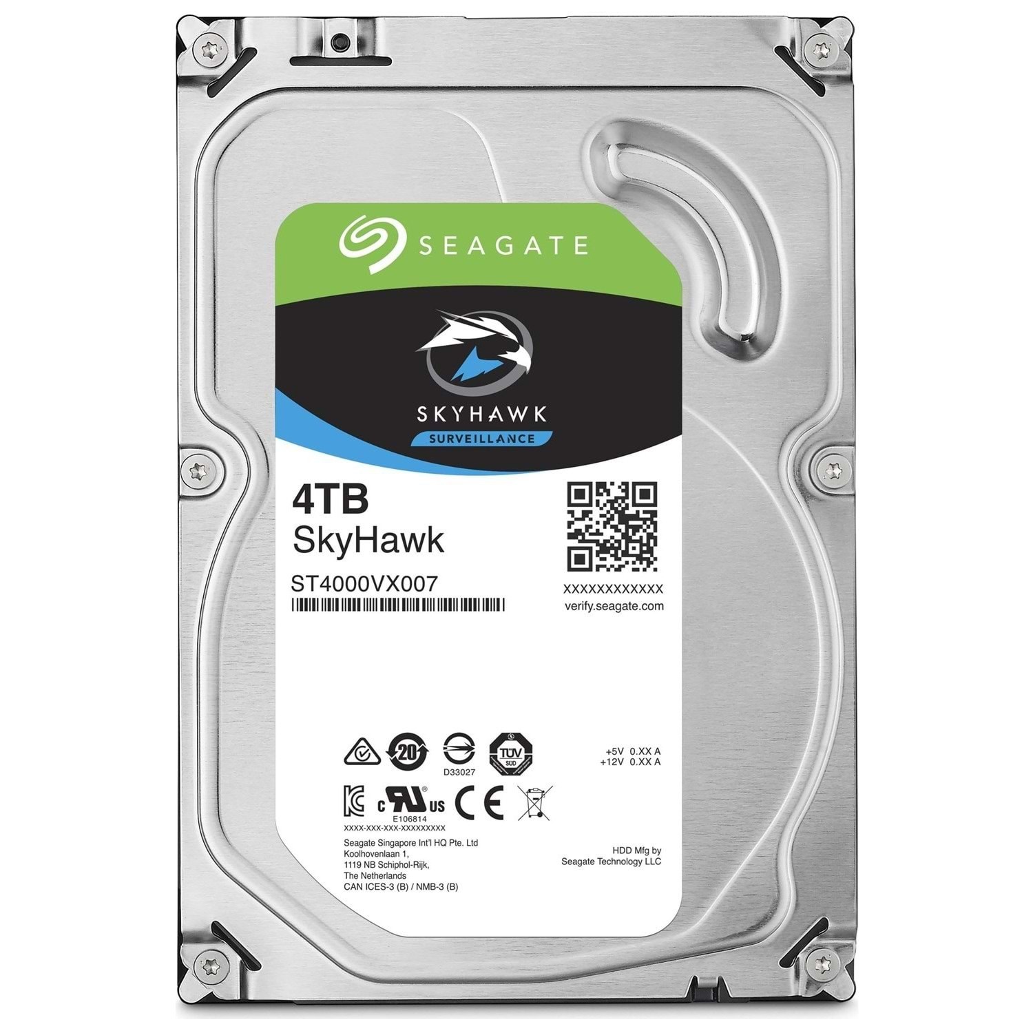 SEAGATE Skyhawk 4TB 3.5" 256MB 5900RPM Güvenlik HDD (ST4000VX016)