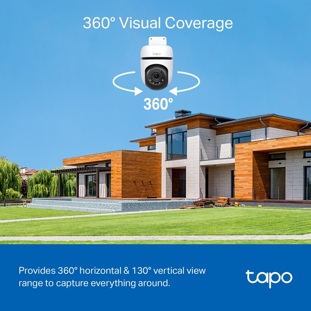 Tapo C510W Dış Mekan Yatay ve Dikey Wi-Fi Güvenlik Kamerası