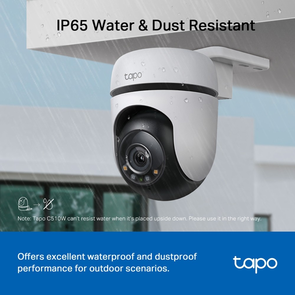 Tapo C510W Dış Mekan Yatay ve Dikey Wi-Fi Güvenlik Kamerası
