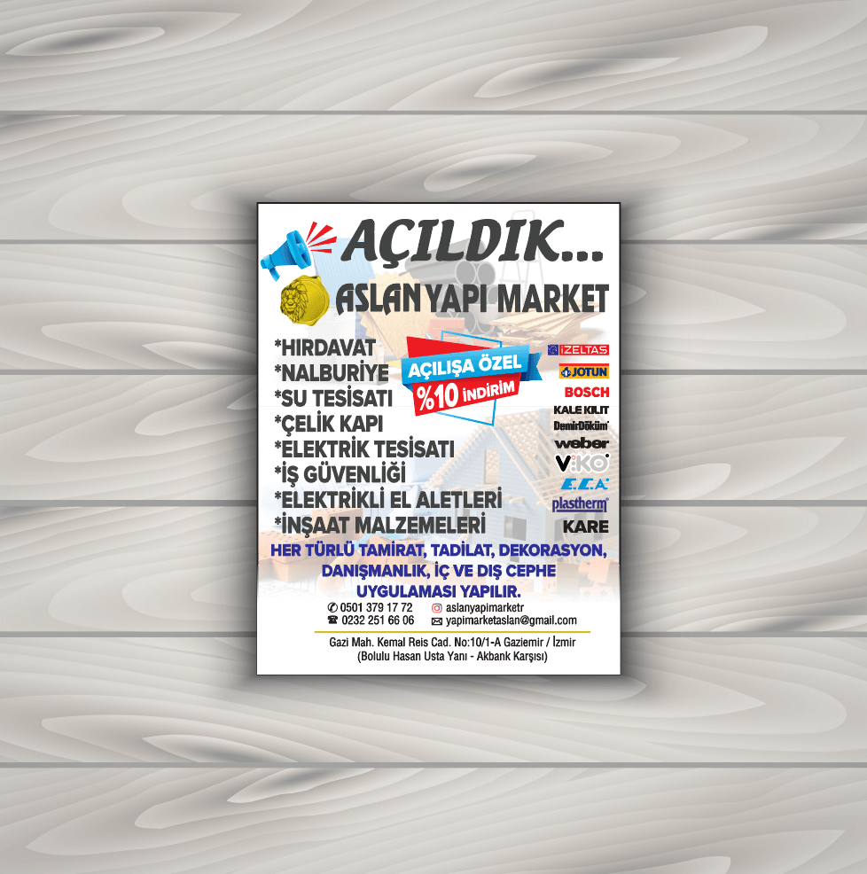 Tek Yön (Renkli) El İlanı