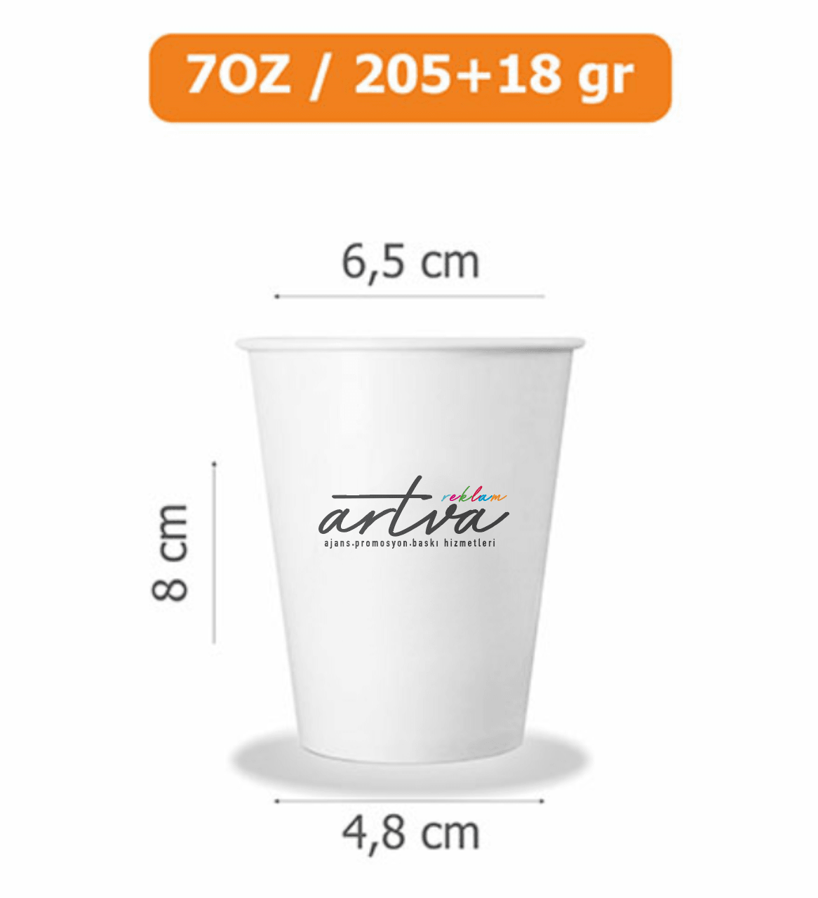 7 OZ BASKILI KARTON BARDAK