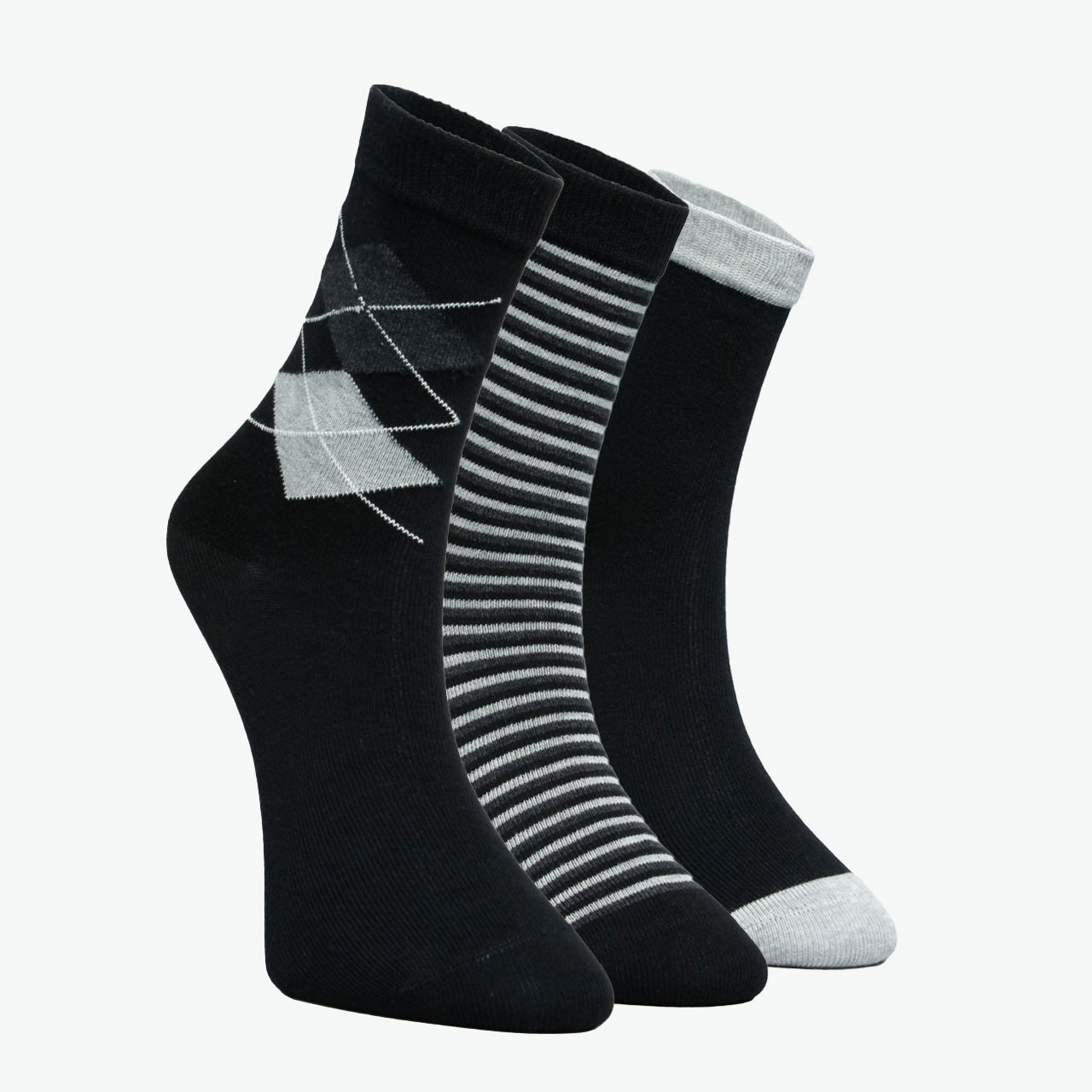 3 Pack Plaid Boy Socks