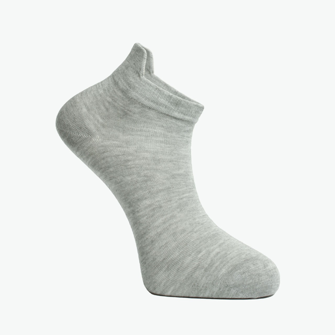 3 Pack Grey, Melange, Smoked - Viscose Men's Bootie Socks with Special Heel Technology