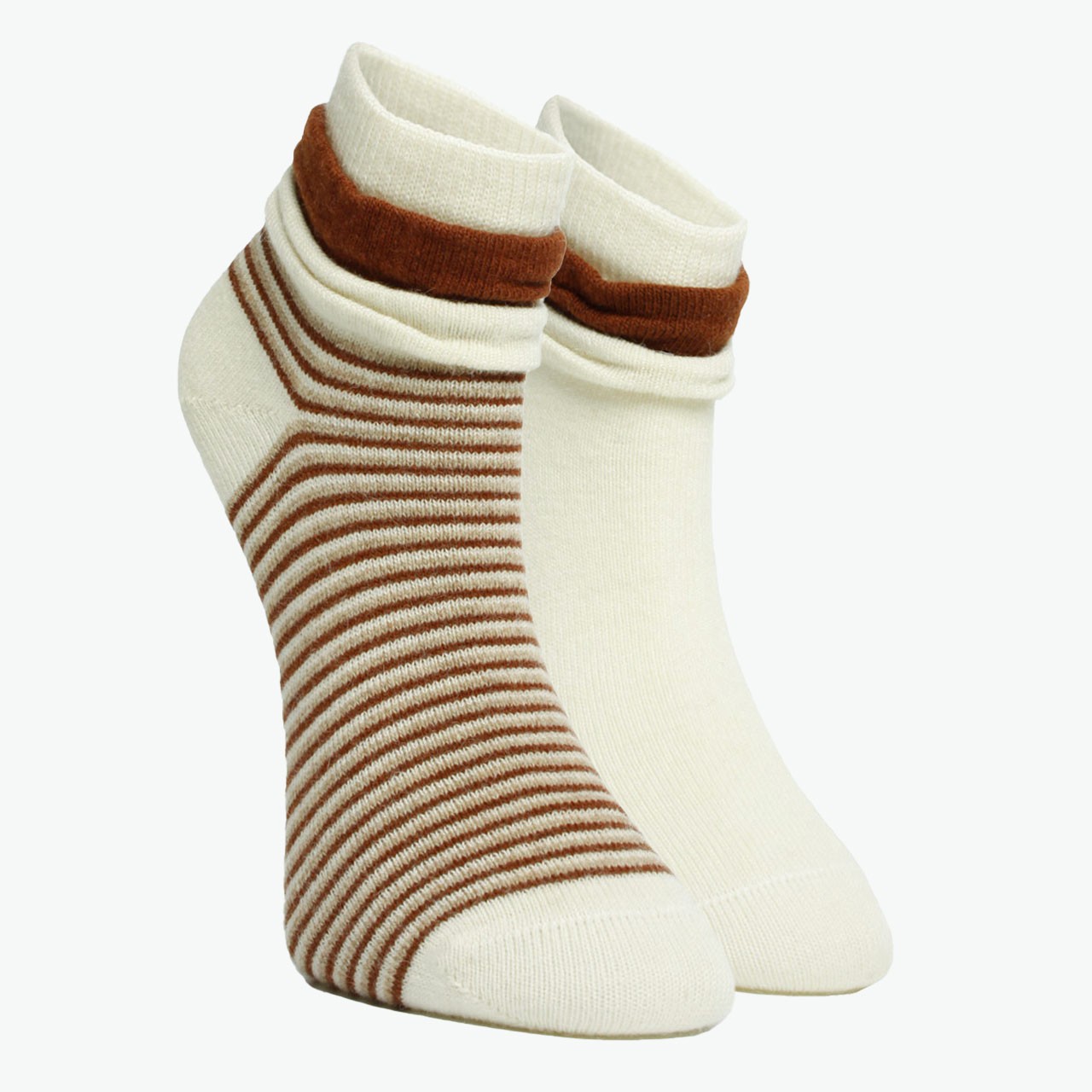 Pack of 2 Organic Sheep Wool Frilly Women's Booties Socks