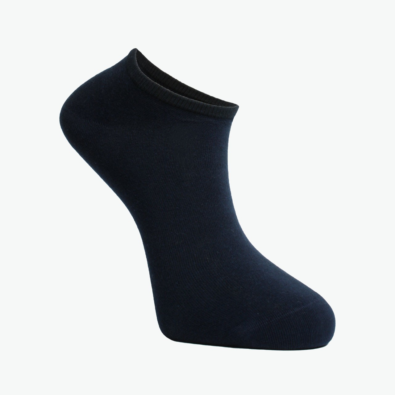 3-Piece Black, Navy Blue, White Combed Cotton Men's Bootie Socks