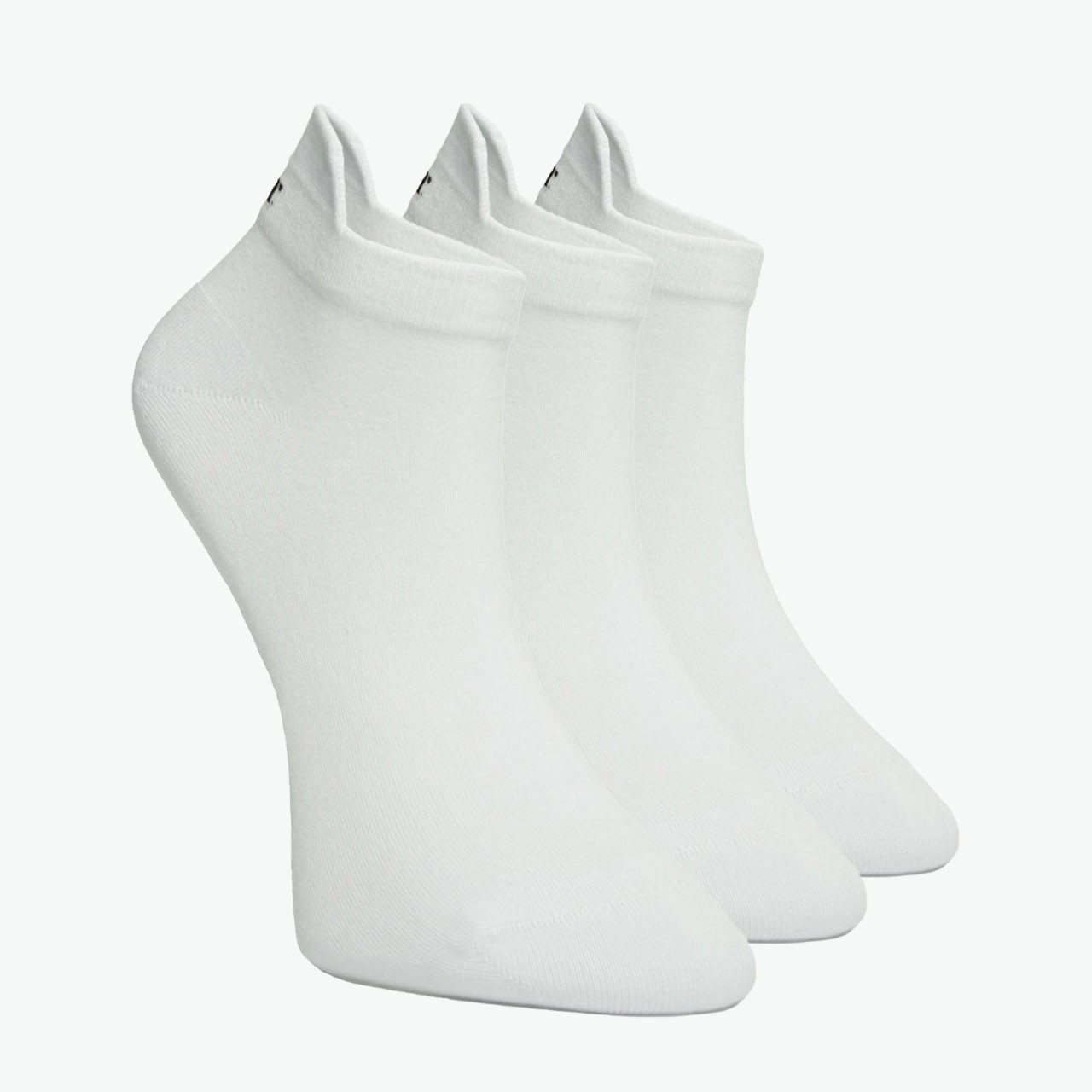 3 Pack White Special Heel Technology Viscose Women's Booty Socks