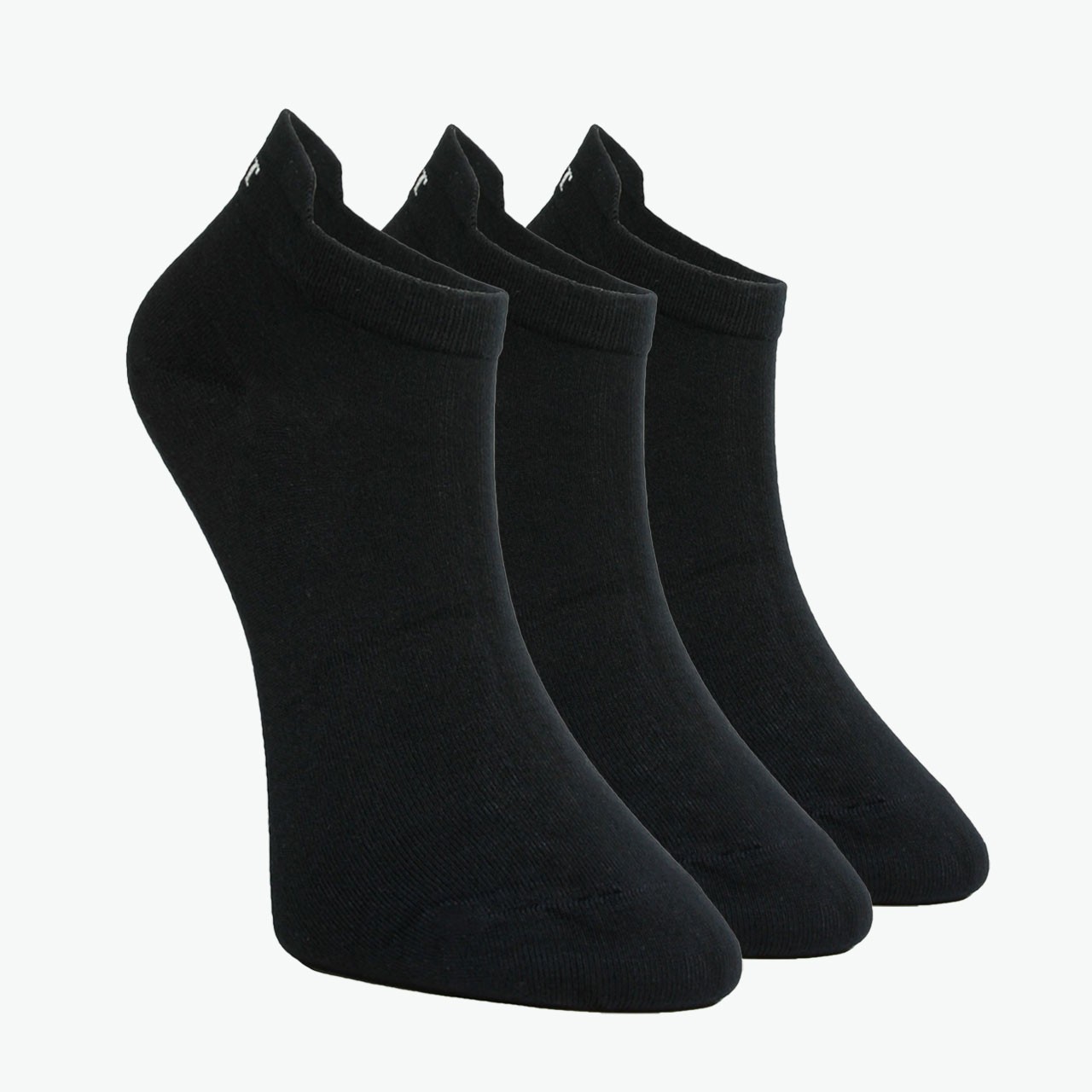 3-Piece Black Viscose Women's Booties Socks with Special Heel Technology