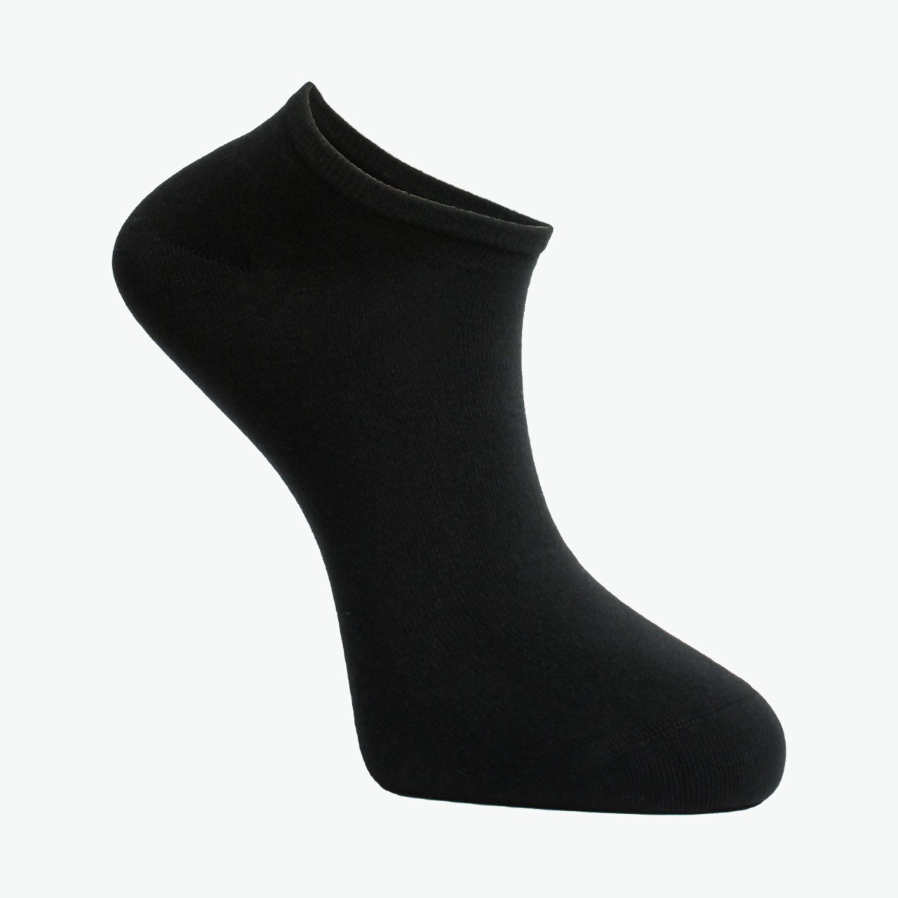 3 Pack Black Combed Cotton Men's Booties Socks