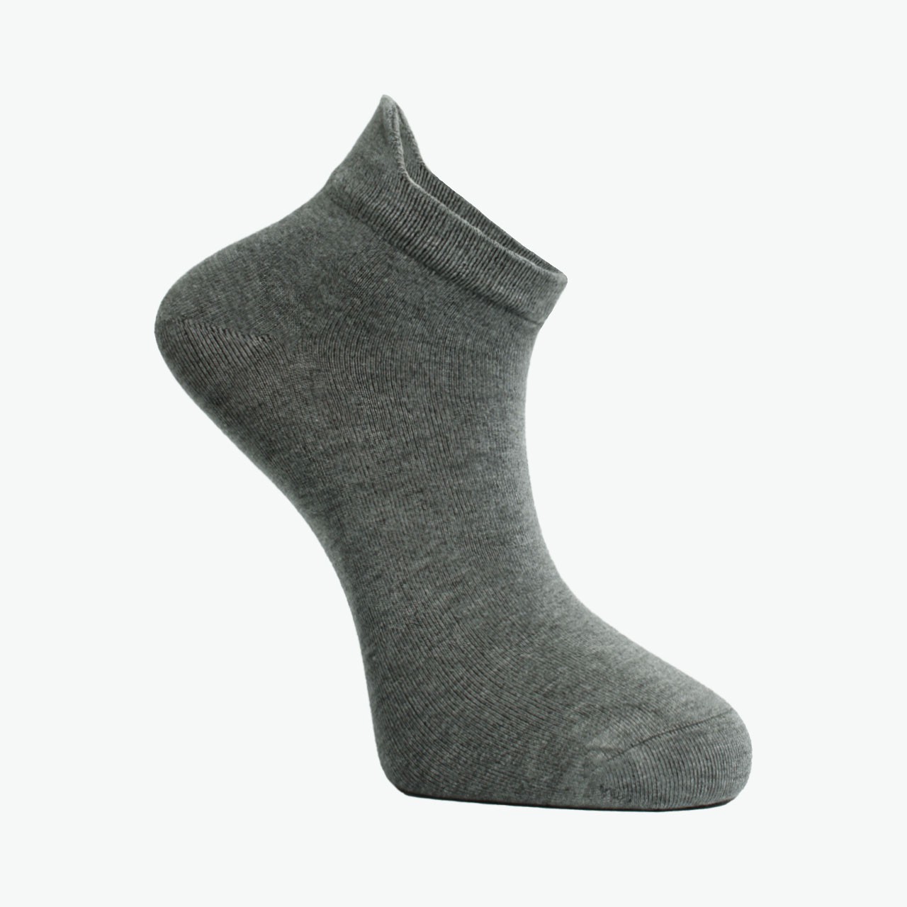 3 Pack Grey, Melange, Smoked - Viscose Men's Bootie Socks with Special Heel Technology