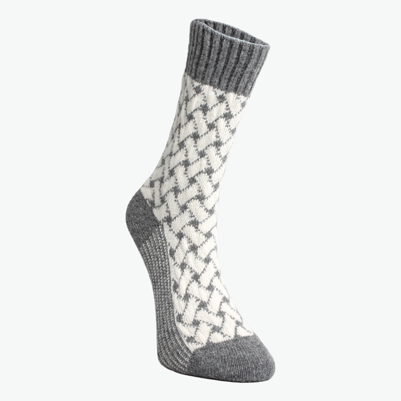 Organic Sheep Wool Straw Pattern Women's Socks