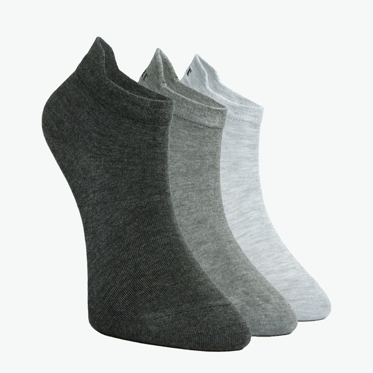 3-Pack Gray Tones Viscose Women's Booties Socks with Special Heel Technology