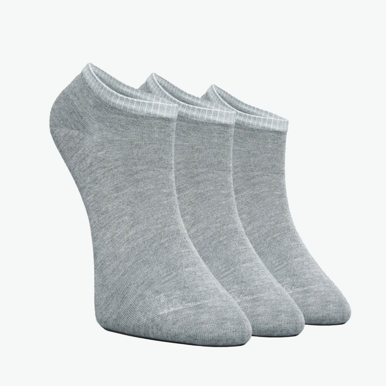 3 Pack Melange Gray Viscose Women's Booties Socks