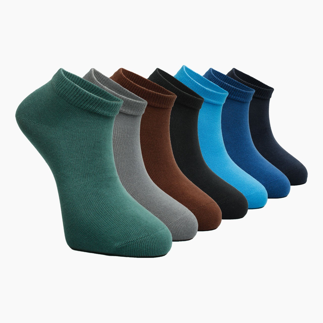 7 Pack Organic Combed Cotton Men's Booties Socks Assortment Autumn