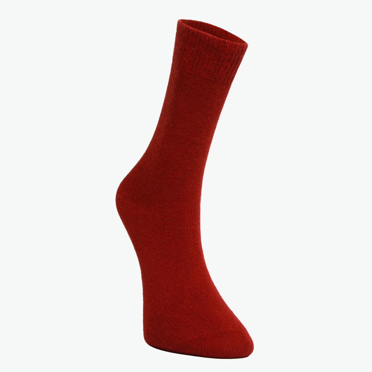 Pack of 2 Wine, Fuchsia Organic Sheep Wool Plain Women's Socks
