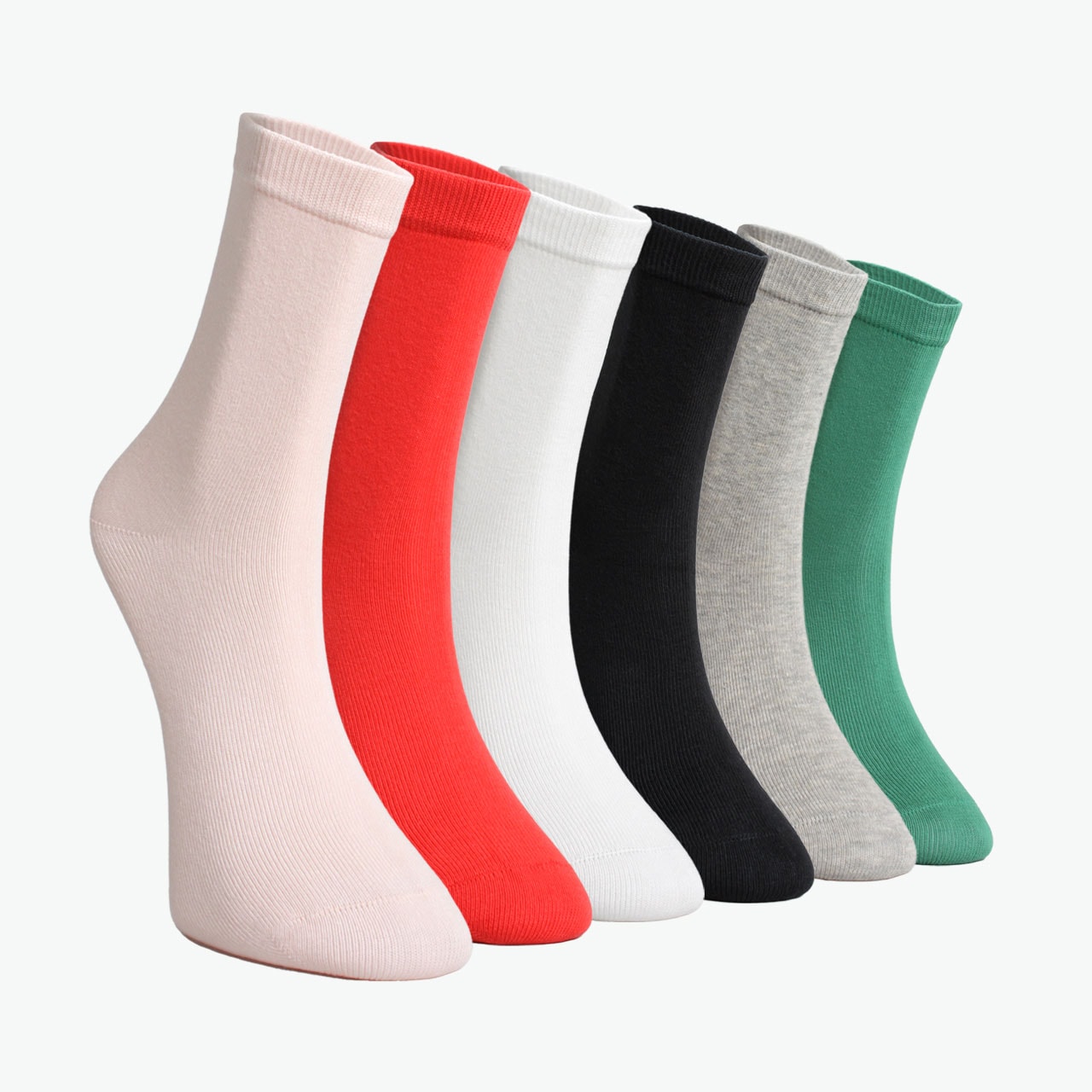 6-Piece Flat Socket Girl's Socks