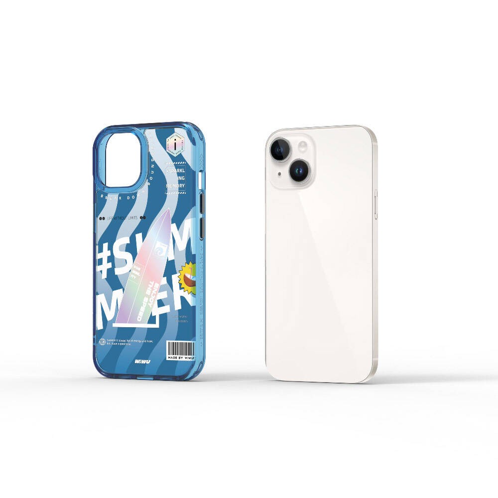iPhone 15 Kılıf Çift Katman Desenli Wiwu Summer Serisi Kılıf