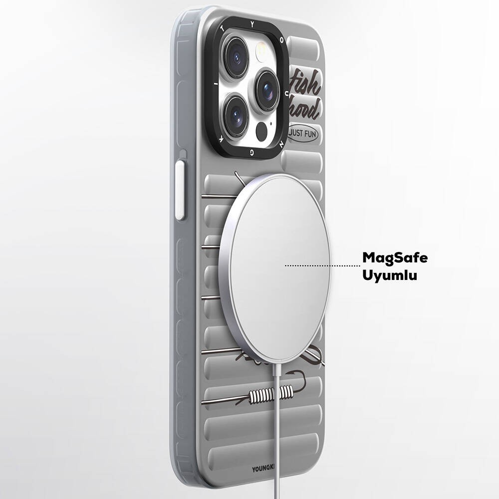 iPhone 15 Pro Max Kılıf Magsafe Şarj Özellikli YoungKit Fishing Serisi Kılıf