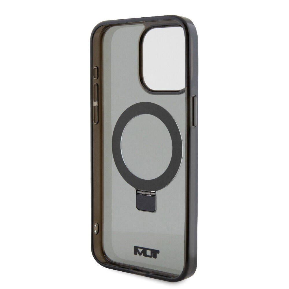 iPhone 15 Pro Max Kılıf TUMI Orjinal Lisanslı Magsafe Şarj Özellikli PC TPU Metal Logolu Ring Standlı Kılıf