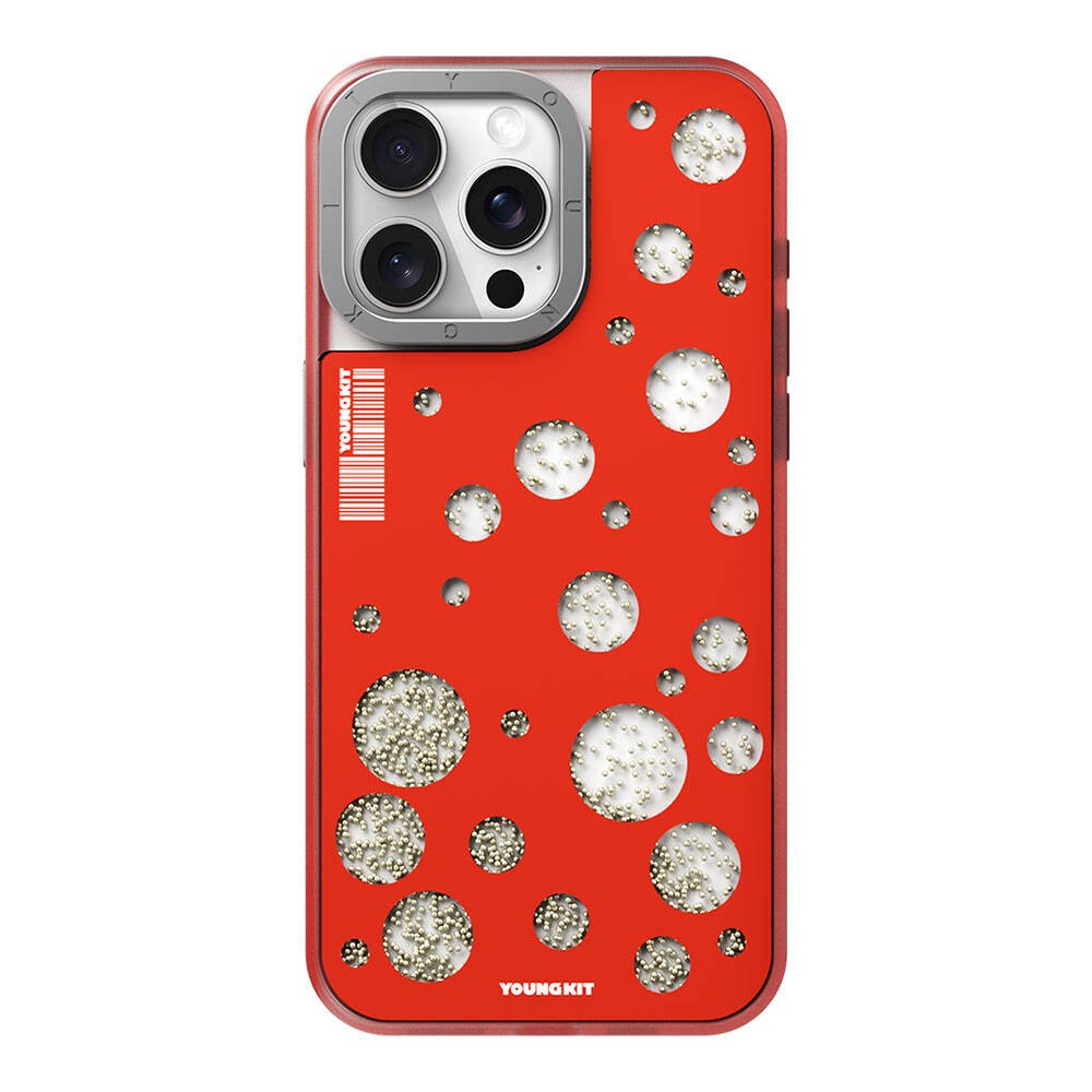 iPhone 15 Pro Kılıf Magsafe Şarj Özellikli Youngkit Quicksand Beads Serisi Kılıf