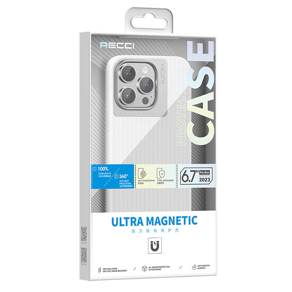 iPhone 15 Plus Kılıf Recci Aurora Serisi Magsafe Şarj Özellikli Kılıf