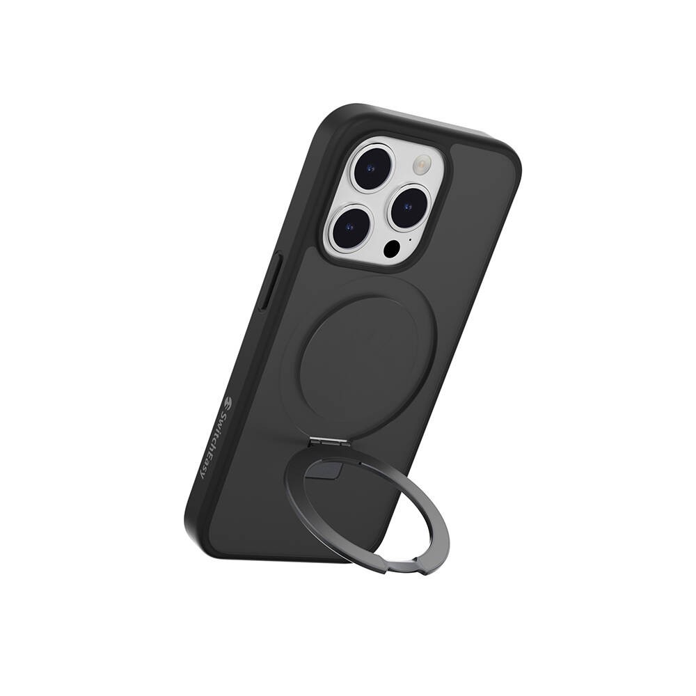iPhone 15 Pro Kılıf Magsafe Şarj Özellikli Yüzük Standlı Lisanslı Switcheasy Magstand-M Kılıf