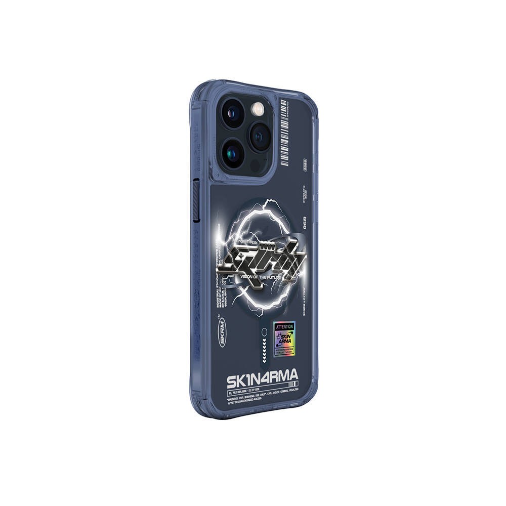 iPhone 15 Pro Max Kılıf Magsafe Şarj Özellikli Yazı Desenli SkinArma Bolt Kılıf
