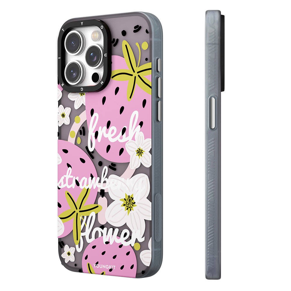 iPhone 15 Kılıf Magsafe Şarj Özellikli Yaz Meyvesi Desenli Youngkit Fruity Flavour Serisi Kılıf
