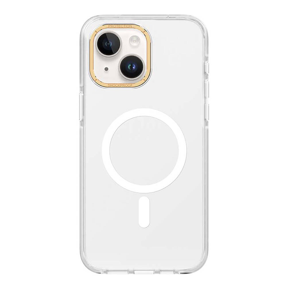 iPhone 15 Plus Kılıf Magsafe Şarj Özellikli Cam Arka Yüzey Recci Michelin Serisi Kılıf