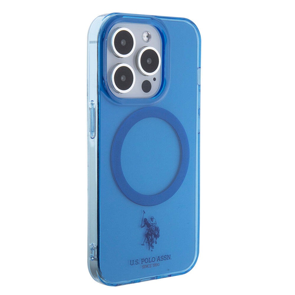 iPhone 15 Pro Kılıf U.S. Polo Assn. Orjinal Lisanslı Magsafe Şarj Özellikli Transparan Tasarım Kılıf