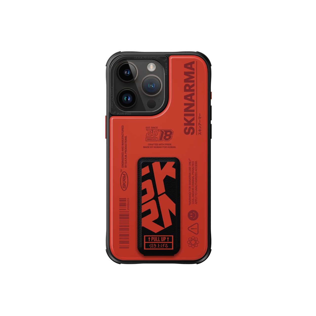 iPhone 15 Pro Max Kılıf SkinArma Desenli Airbag Tasarımlı Standlı Spunk Kılıf