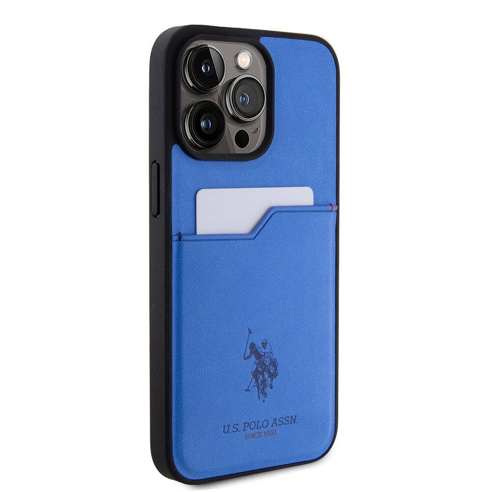 iPhone 15 Pro Max Kılıf U.S. Polo Assn. Orjinal Lisanslı Baskı Logolu PU Kartlıklı Kılıf