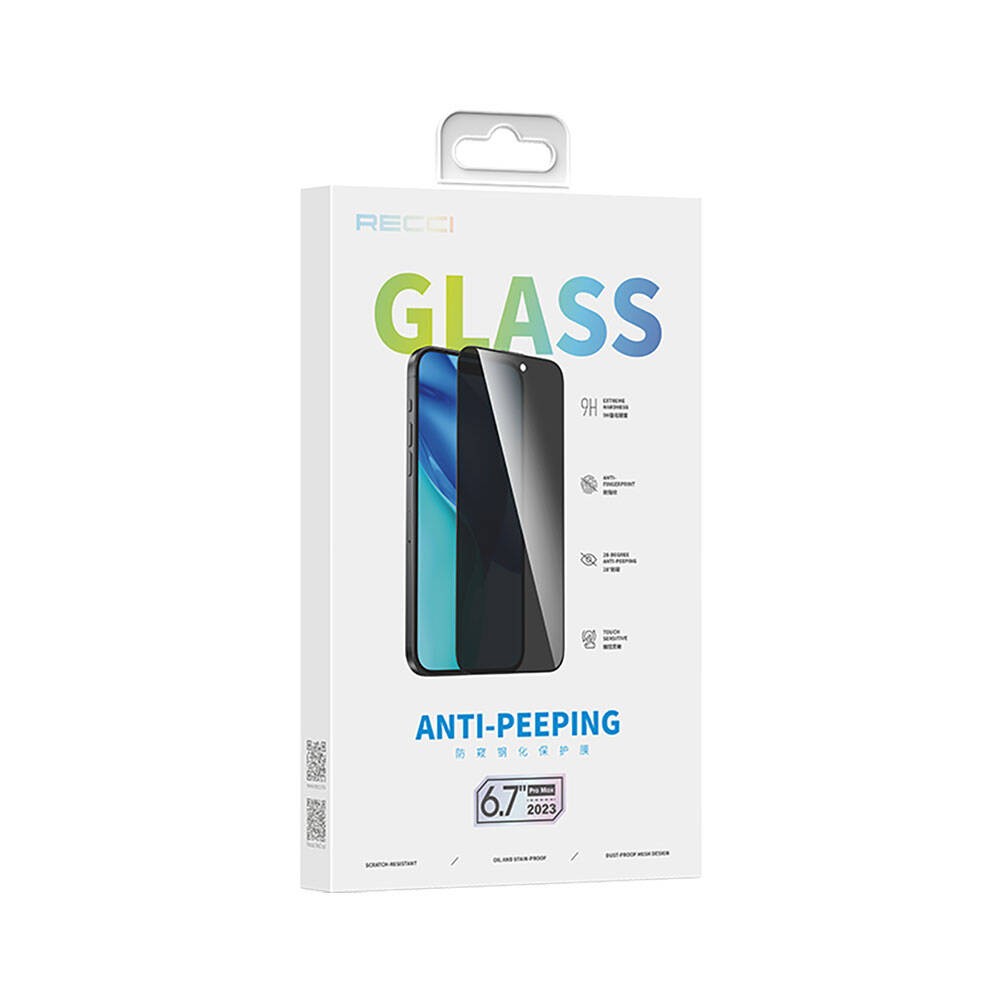 iPhone 15 Plus Recci RSP-A18AP Privacy Temperli Cam Ekran Koruyucu