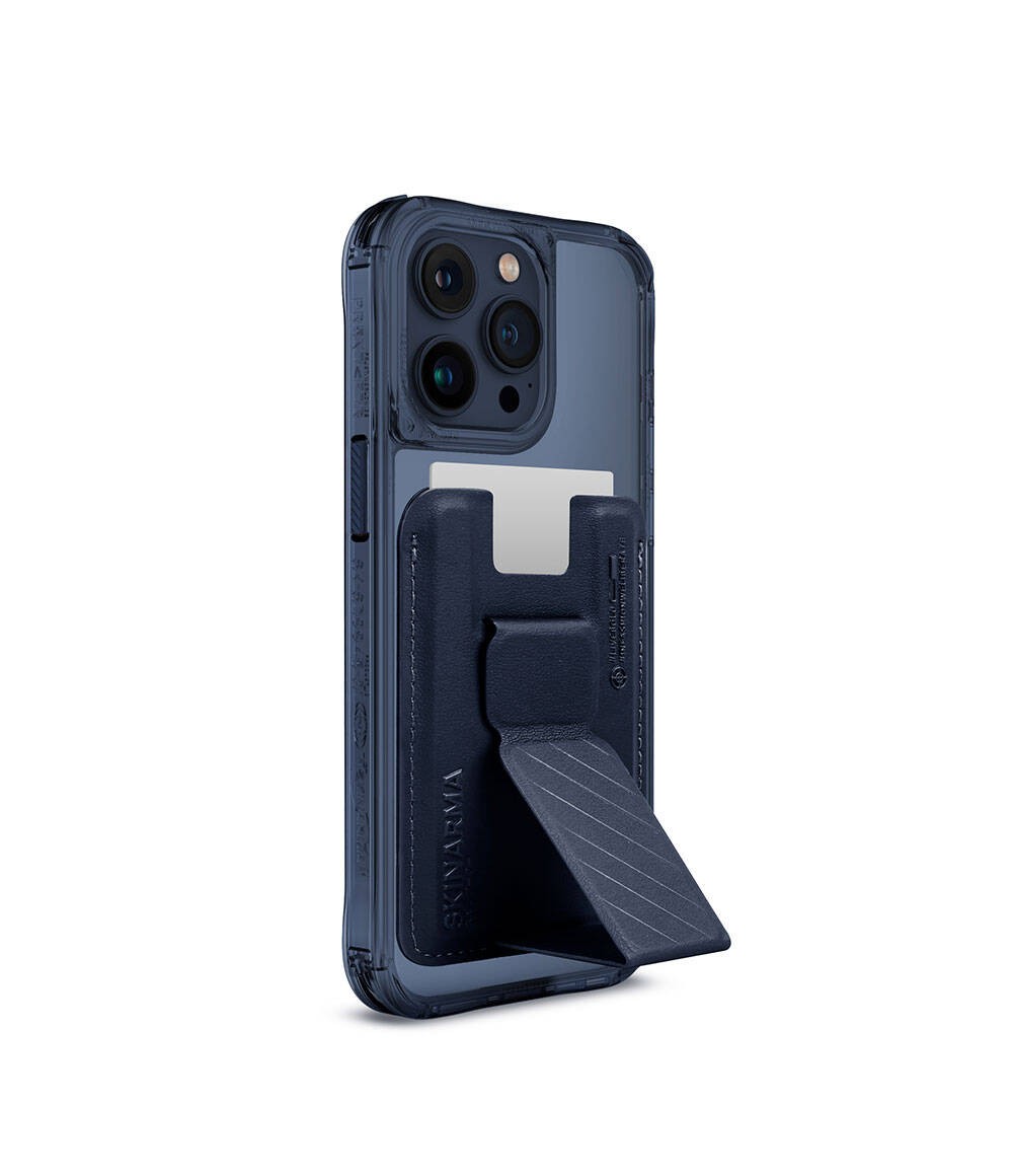 iPhone 15 Pro Kılıf SkinArma Şeffaf Magsafe Şarj Özellikli Kado Kartlıklı Saido Kılıf