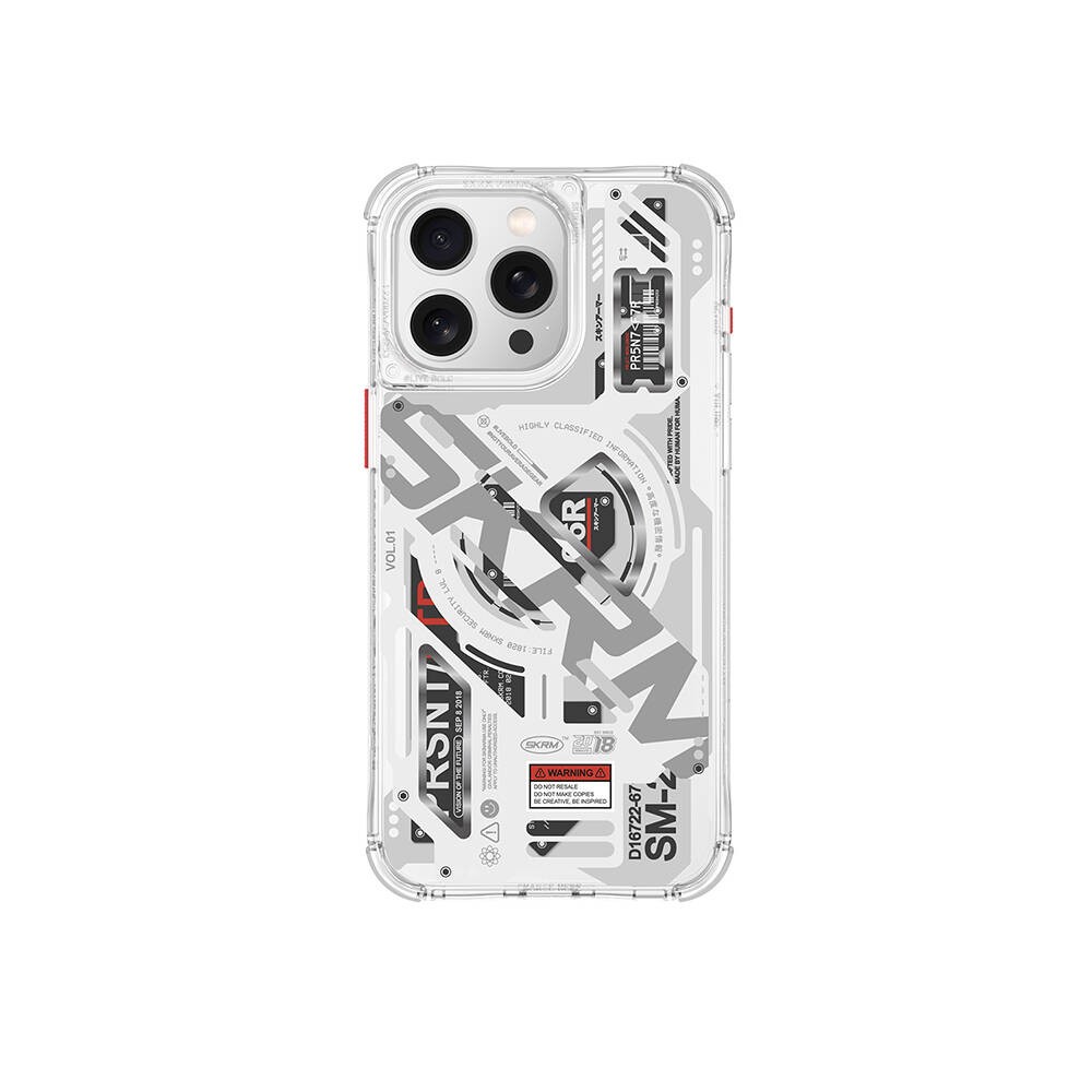 iPhone 15 Pro Max Kılıf Magsafe Şarj Özellikli Katmanlı Makine Temalı SkinArma Ekho Kılıf