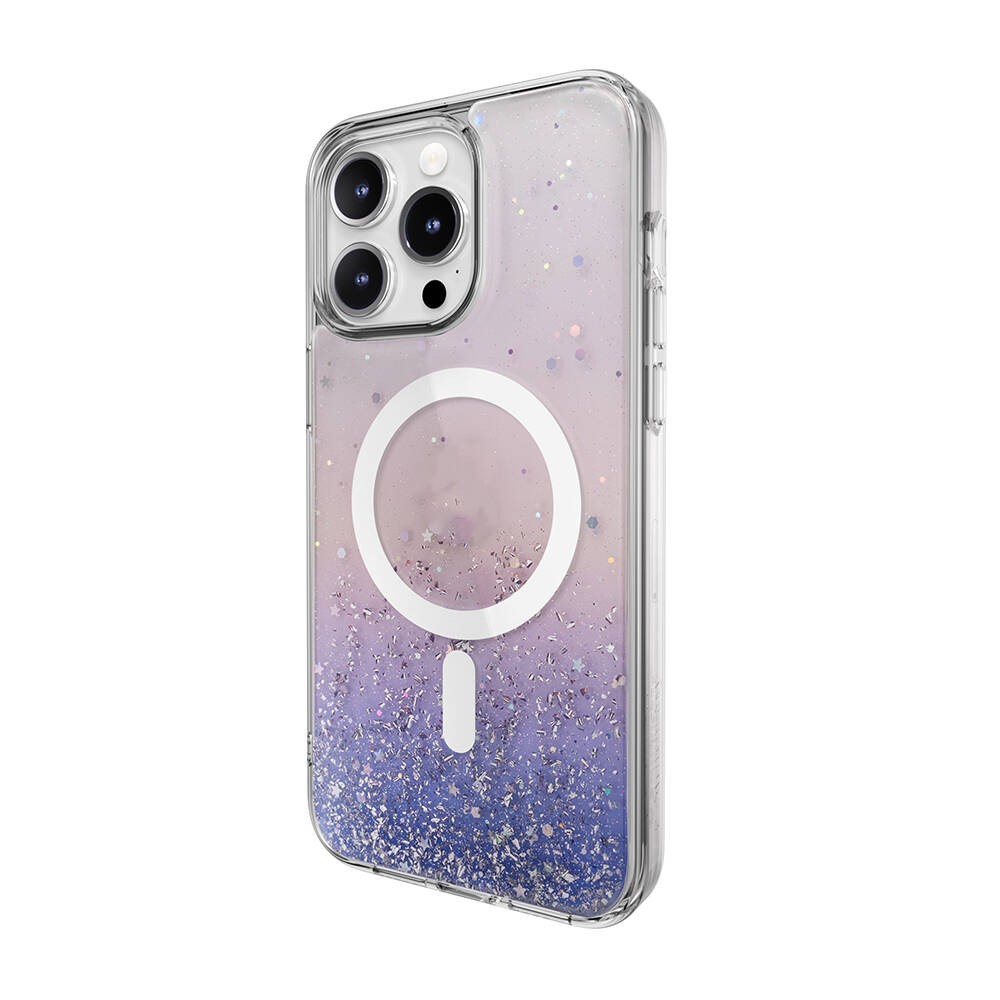 iPhone 15 Pro Max Kılıf Magsafe Şarj Özellikli Parlayan Simli Şeffaf Lisanslı Switcheasy Starfield-M Kılıf