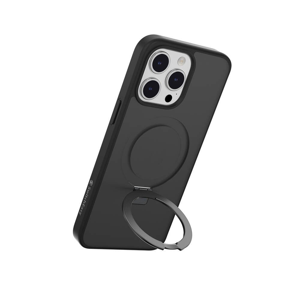 iPhone 15 Pro Max Kılıf Magsafe Şarj Özellikli Yüzük Standlı Lisanslı Switcheasy Magstand-M Kılıf
