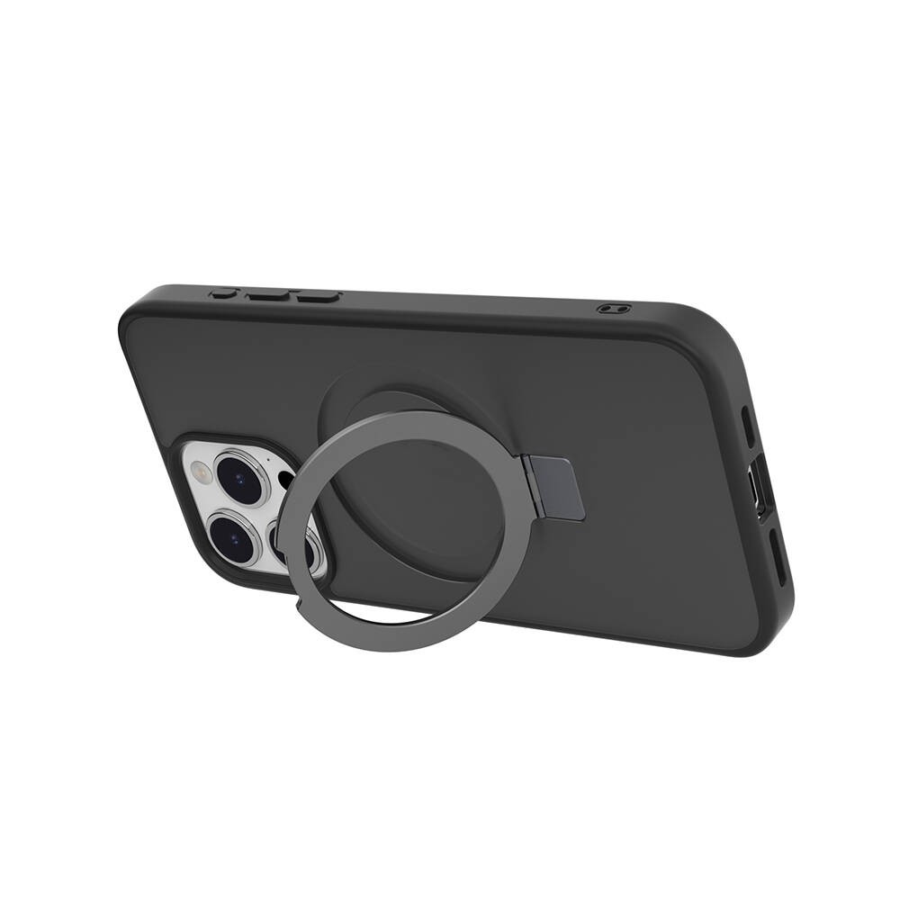 iPhone 15 Pro Max Kılıf Magsafe Şarj Özellikli Yüzük Standlı Lisanslı Switcheasy Magstand-M Kılıf